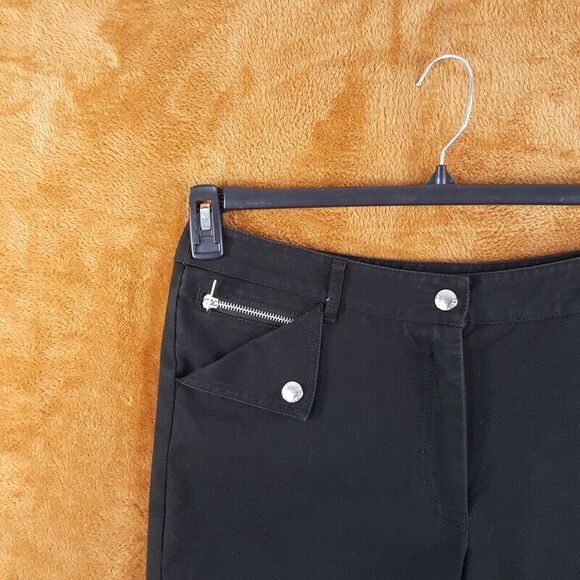 MICHAEL KORS Womens Pants Size 12 Black Chino Bootcut Zipper Pockets - Picture 3 of 9